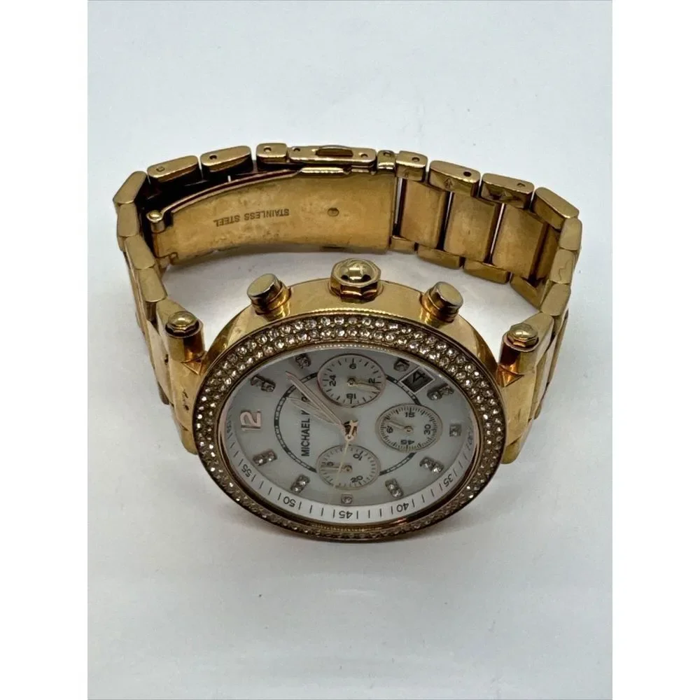 Michael Kors Parker MK5491 Women's Gold Stainless Steel Analog Dial Watch JNA370